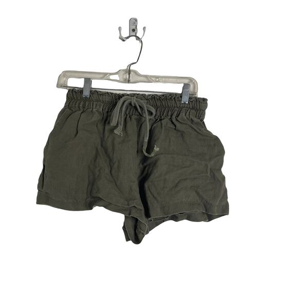Polly Size 12 Large Gray‎ Tie Light Flowy Cotton Shorts - Picture 1 of 7
